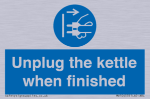 Unplug the kettle when finished